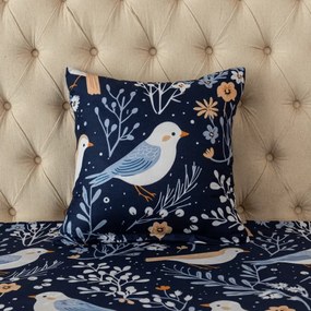 Fata de perna din microfibra DENIM BIRDS 45x45 cm, albastru