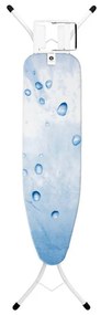 Masa de calcat Brabantia A 1003322, 110x30 cm, 7 pozitii de reglare, Suport fier de calcat, Alb/Albastru