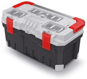 Cutie pentru scule cu maner metalic 55,4 x 28,6 x 27,6 cm, gri