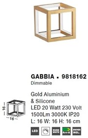 Veioza / Lampa de masa LED design modern geometric GABBIA auriu NVL-9818162