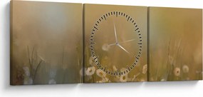 Tablou - Margarete, pictură în ulei (cu ceas) (90x30 cm)