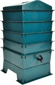 vidaXL Fermă de râme cu 4 tăvi, 42 x 42 x 60 cm