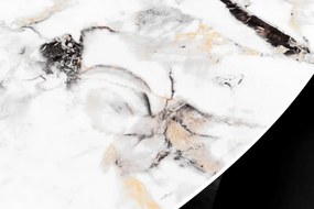 Masa rotunda SPIN 150cm alb gri auriu