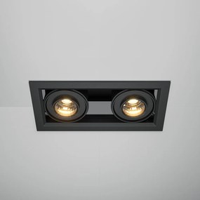 Corp incastrabil cu 2 spoturi LED directionabile Metal Modern negru
