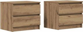 vidaXL Noptiere 2 buc. stejar artizanal, 50x40x43.5 cm, lemn prelucrat