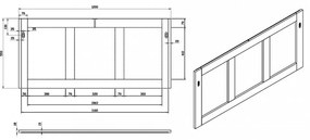 Oglindă de perete Elois White 80