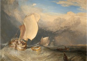 Tablou - William Turner, Fishing Boats with Hucksters Bargaining for Fish, reproducere (70x50 cm)