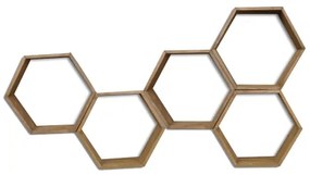 SET 5x etajeră de perete 37x40 cm molid