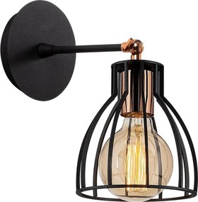 Aplica KEMAH N-1238, negru, metal, 15x20x24 cm