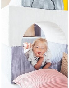 Set de joacă din spumă albastru din catifea reiată 75x49x37 cm Rainbow Montessori – Wigiwama