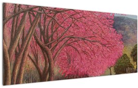 Tablou cu copaci înfloriți (120x50 cm)