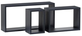 Set 3 rafturi de perete Pentiassa (gri mat). 1121158