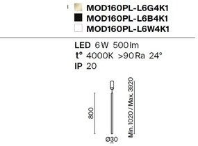 Pendul LED design minimalist Pro Extra alb