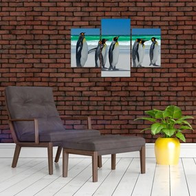 Tablou - Grup de pinguini regali (90x60 cm)