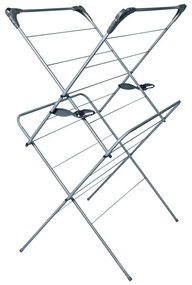 Uscător dublu pentru rufe Addis 2 Tier Concertina Graphite Metallic