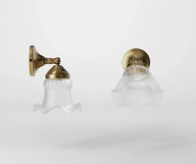 Aplica de perete stil clasic italian din alama si sticla Bell