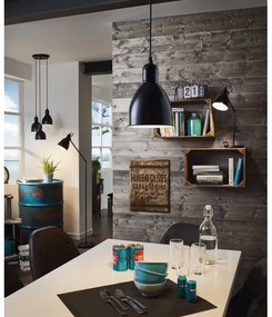 Eglo 55243 - Lustră PRIDDY suspendată pe cablu, 1xE27/60W/230V, negru
