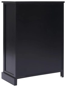 Servanta cu 10 sertare, negru, 113 x 30 x 79 cm, lemn 1, Negru
