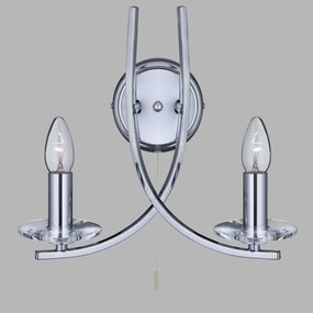 Aplica de perete moderna design cromat Ascona 4162-2CC SRT