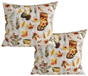 Set 2 fete de perna decorative AUTUMN SOCKS 45x45 cm, colorata