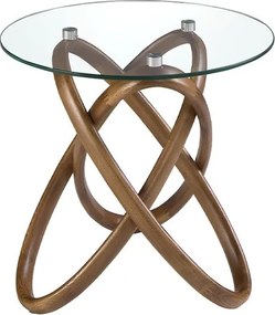 Masuta auxiliara design modern Walnut Round Corner