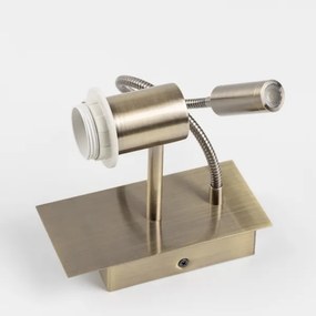 Lampă LED flexibilă de perete Brilagi NUBILA 1xE27/25W/230V + LED/3W alamă/crem