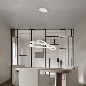 Lustra suspendata LED CCT OLIA aluminiu alb