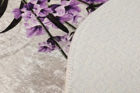 Set 3 Covorase de Baie Lavender, Catifea, Multicolor