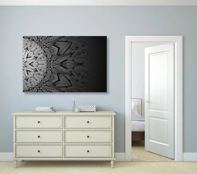 Tablou Mandala în design alb-negru