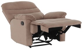 Fotoliu de masaj, reglabil, material textil grej TAUPE, LAMBERT