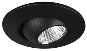 Spot LED directionabil incastrabil tavan fals YUCA ROUND TILTED negru H0105 MX