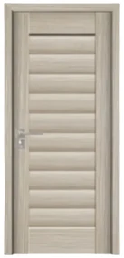 Usa Interior din MDF Novo Doors ND01 LUX PREMIUM, Cadru din Lemn Masiv, KIT COMPLET, Toc Reglabil de 10 CM INCLUS, Plinta pe Ambele Parti (Culoare: