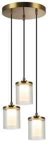 Lustra LED dimabila design modern decorativ Luxury 3L aurie