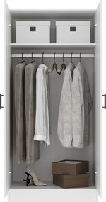Dulap Remi, 2 Usi, Alb, 80 x 51 x 170 cm