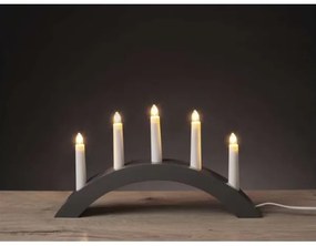 Sfeșnic de Crăciun 5xE10/15W/230V gri