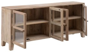 Vitrină în culoare naturală din lemn de mango 160x71 cm – Ixia