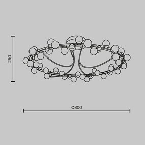 Lustra LED aplicata design modern decorativ Tessara 80cm