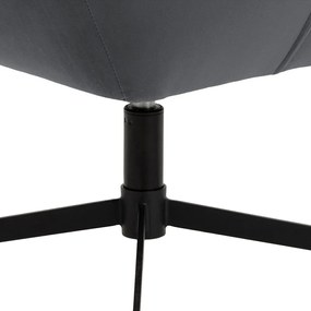 Fotoliu gri pivotant cu tapițerie din catifea Paris – Actona