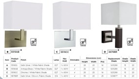 Aplica perete moderna Wall crom 5519CC SRT