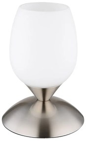 Veioza/Lampa de masa design decorativ KUWAITA nickel/opal