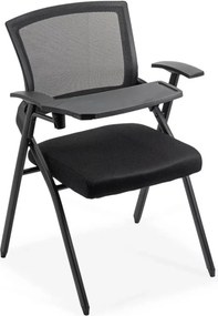 Scaun conferinta CAMPUS, masuta rabatabila, Mesh, Negru