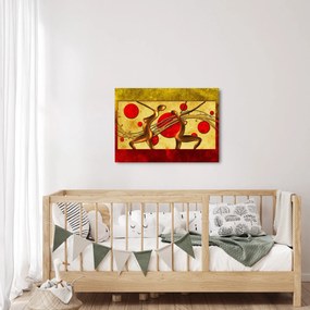 Tablou abstract cu două femei (70x50 cm)