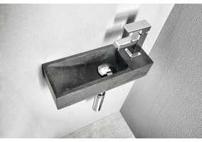 Chiuvetă mică pentru WC neagră din piatră 38x14 cm Blok – Sapho