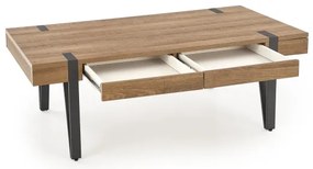 Măsuță de cafea TULUZA 41x120 cm nuc auriu/negru