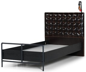 Tabile tapitata pentru pat Valve 137x6x115 cm Negru
