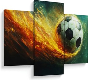 Tablou - Minge de Fotbal în Zbor (90x60 cm)