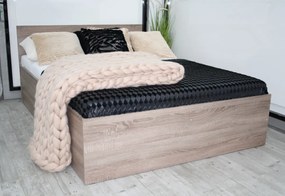 Supermobel Pat EBONY + saltea + somieră GRATIS, 90x200, trufla