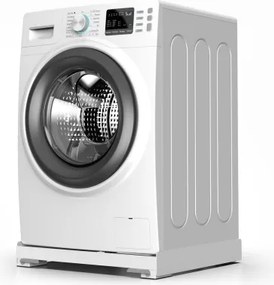 Meliconi 656146 - Suport anti-vibrații pentru mașina de spălat, cu roți extensibile, 61 cm, alb