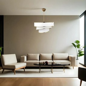 Lampă suspendată Couper - White, Gold