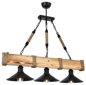 Lustră maro deschis cu abajur din metal Kütük Yanık – Opviq lights